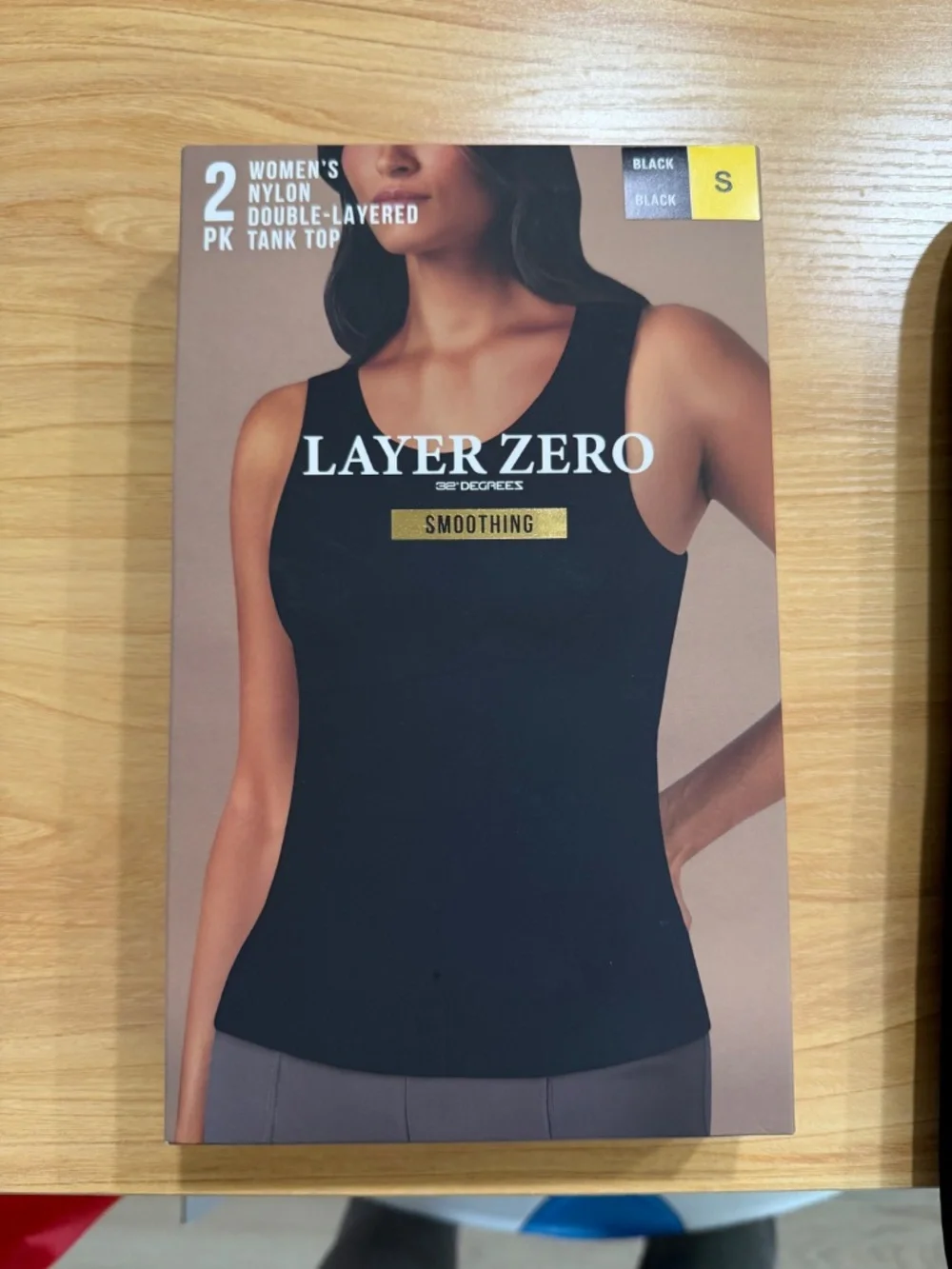 Layer Zero By 32 Degrees Womens 2 Pack Smoothing Double Layer Nylon Stretch Tops - Picture 5 of 6